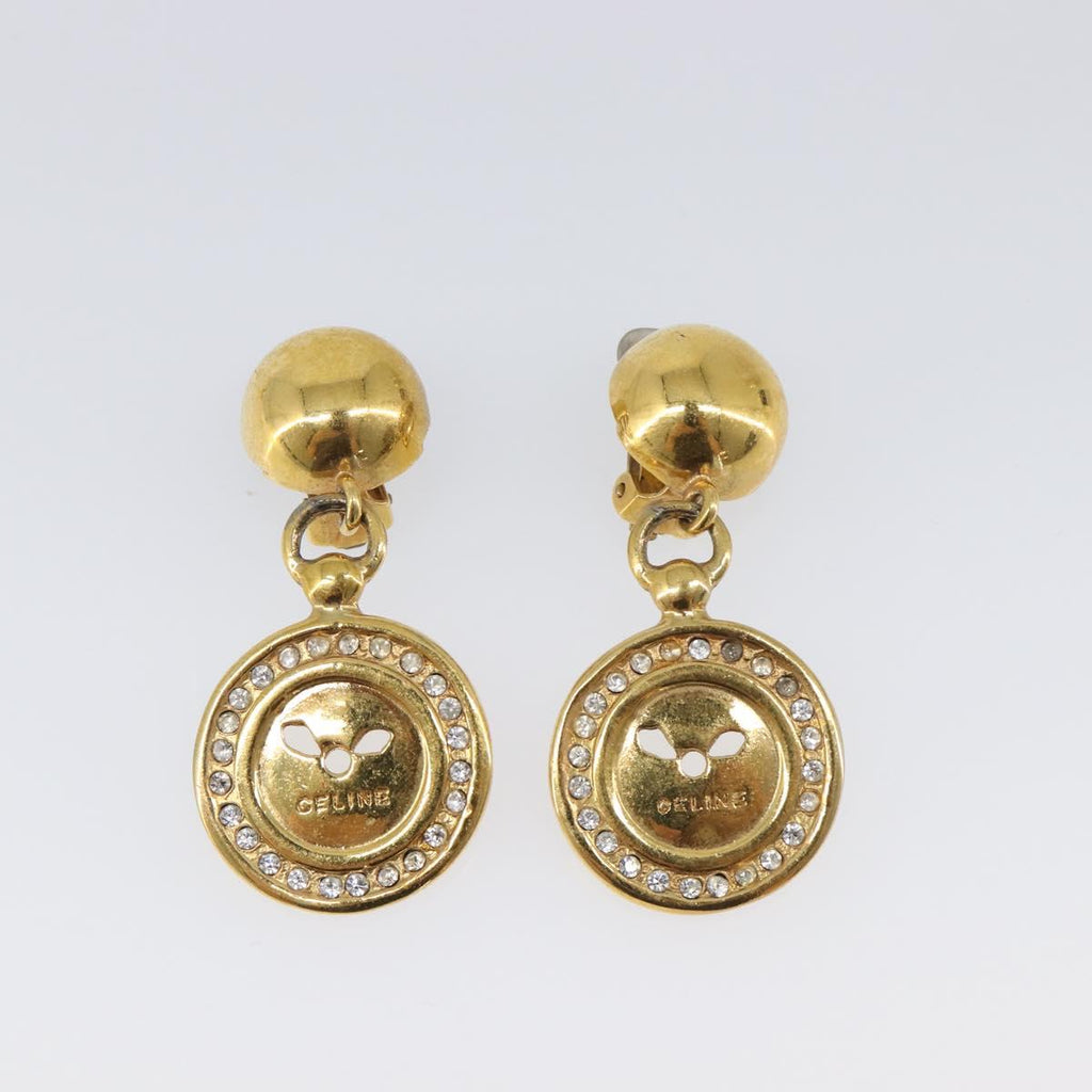 GIVENCHY Celine Earring metal 2 Set Gold Tone Auth ka6049
