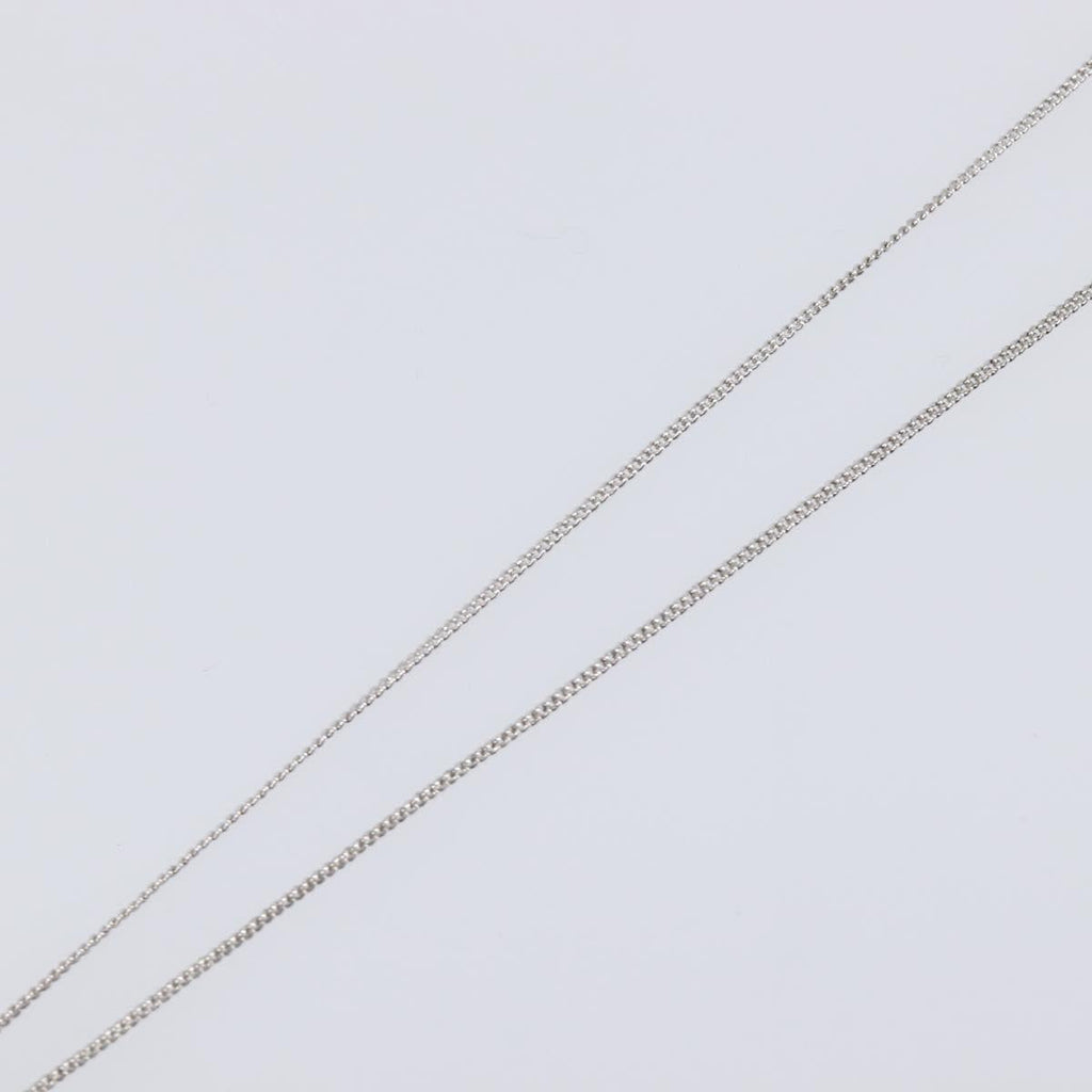 Christian Dior Necklace Metal Silver Auth ka6100