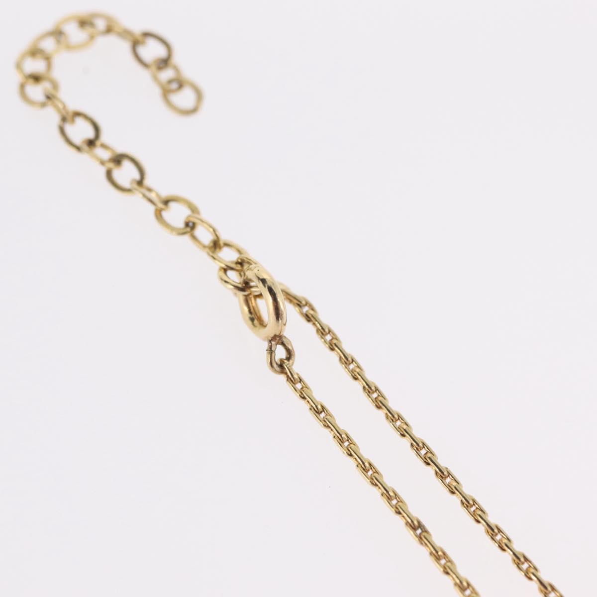 Christian Dior Necklace Metal Gold Tone Auth ka6500