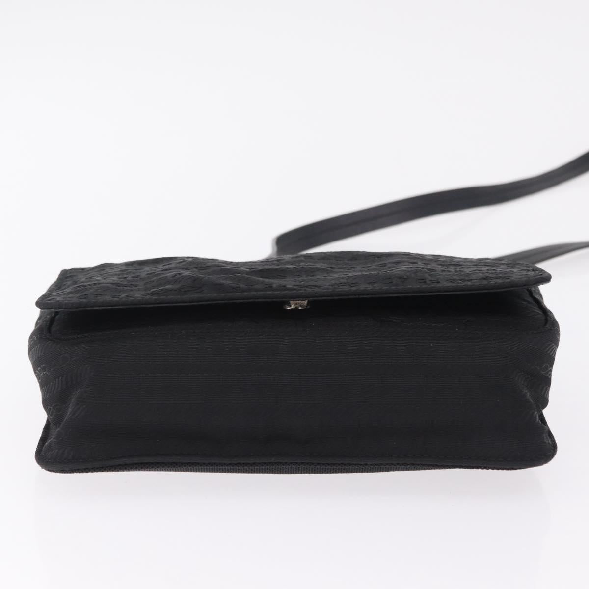 PRADA Shoulder Bag Nylon Black Silver Auth ka6507