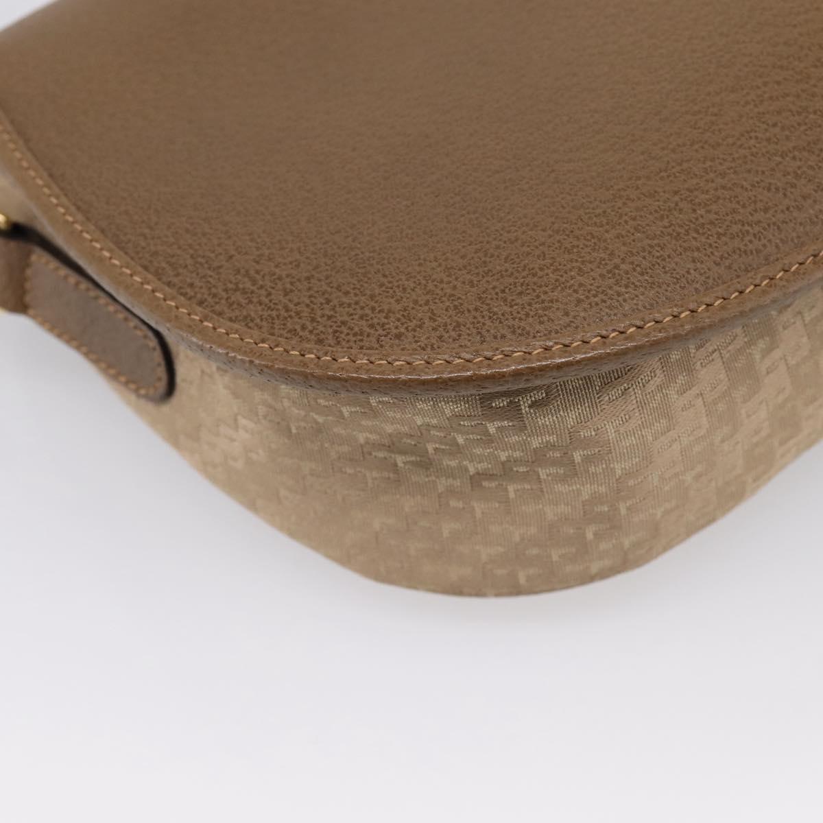GUCCI Shoulder Bag Canvas Beige Gold 007 754 0074 Auth ka6555