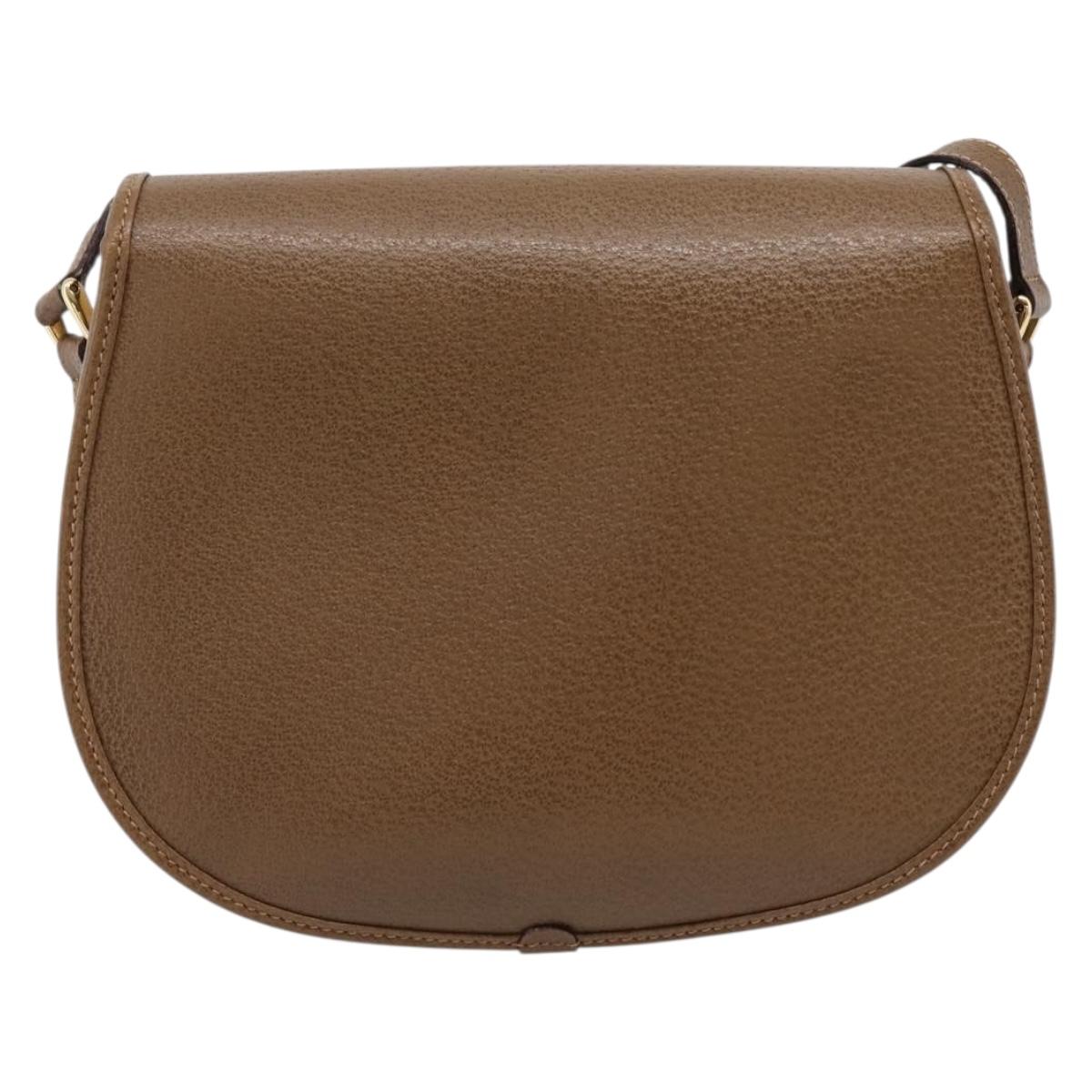 GUCCI Shoulder Bag Canvas Beige Gold 007 754 0074 Auth ka6555