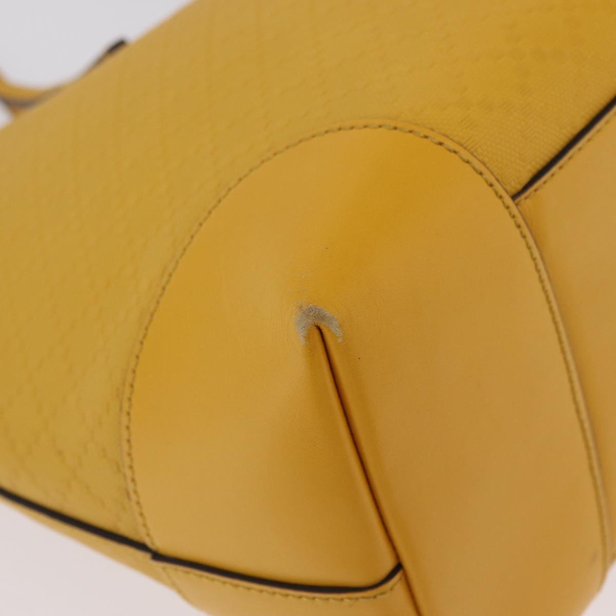 GUCCI Diamante Tote Bag Leather Yellow 353397 Auth ka6575
