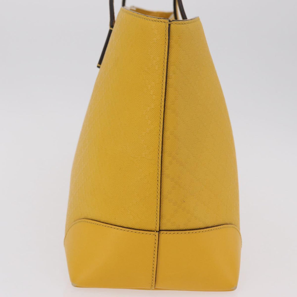 GUCCI Diamante Tote Bag Leather Yellow 353397 Auth ka6575