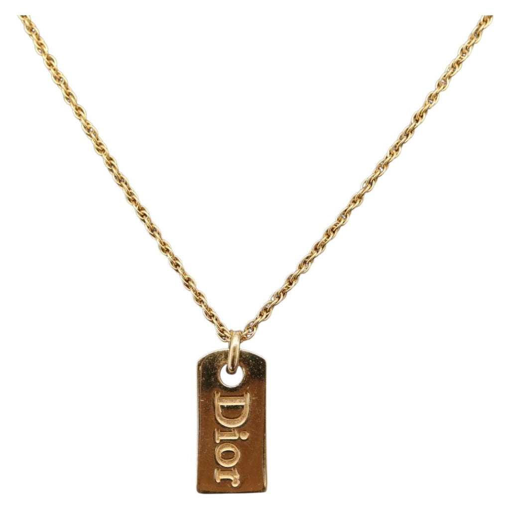 Christian Dior Necklace metal Gold Tone Auth ka6627