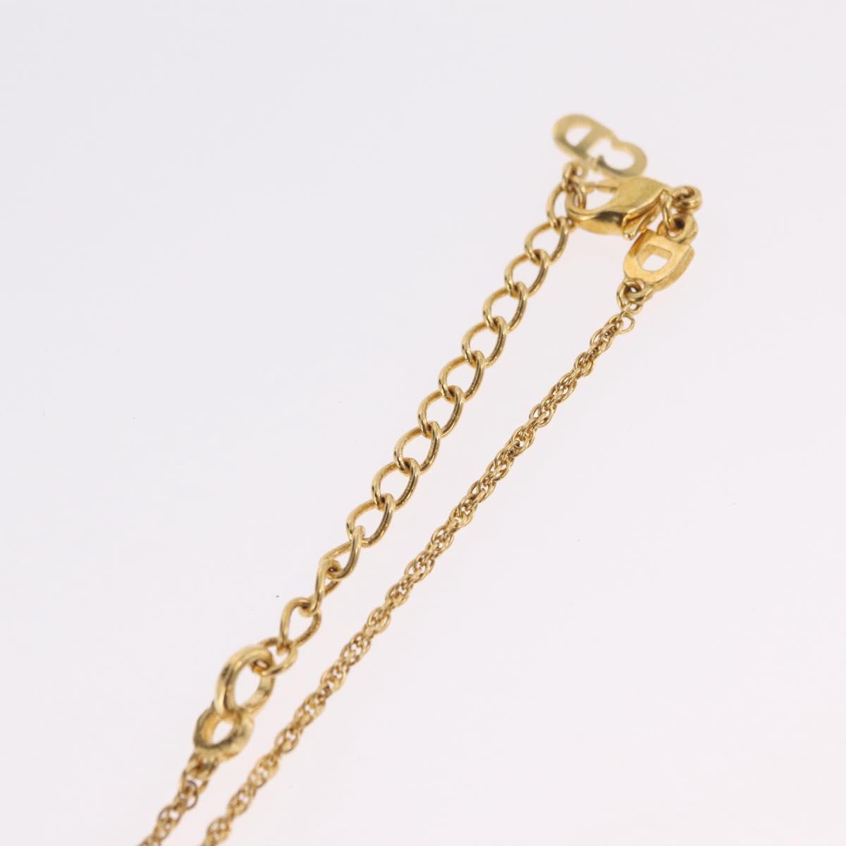 Christian Dior Necklace metal Gold Tone Auth ka6627