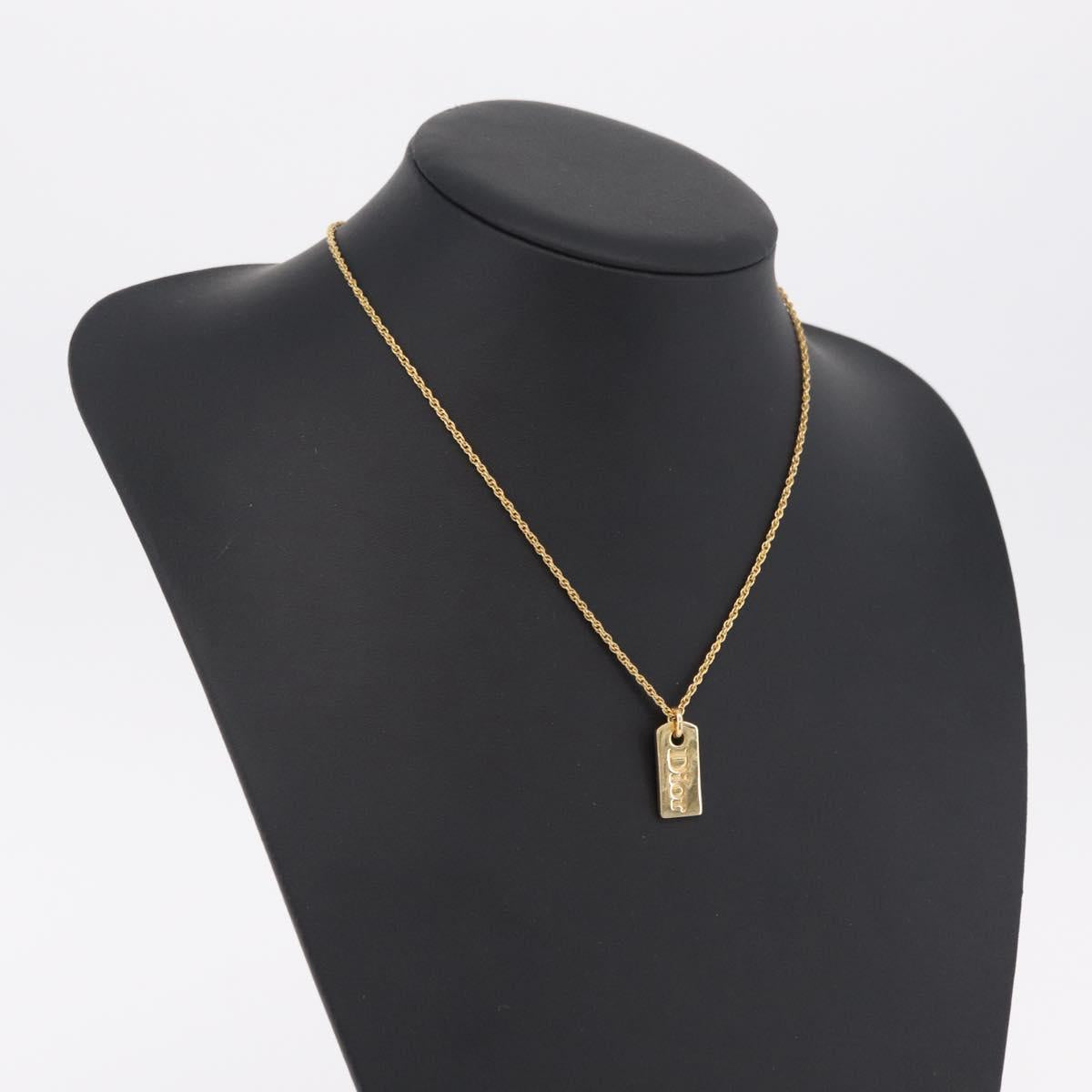 Christian Dior Necklace metal Gold Tone Auth ka6627