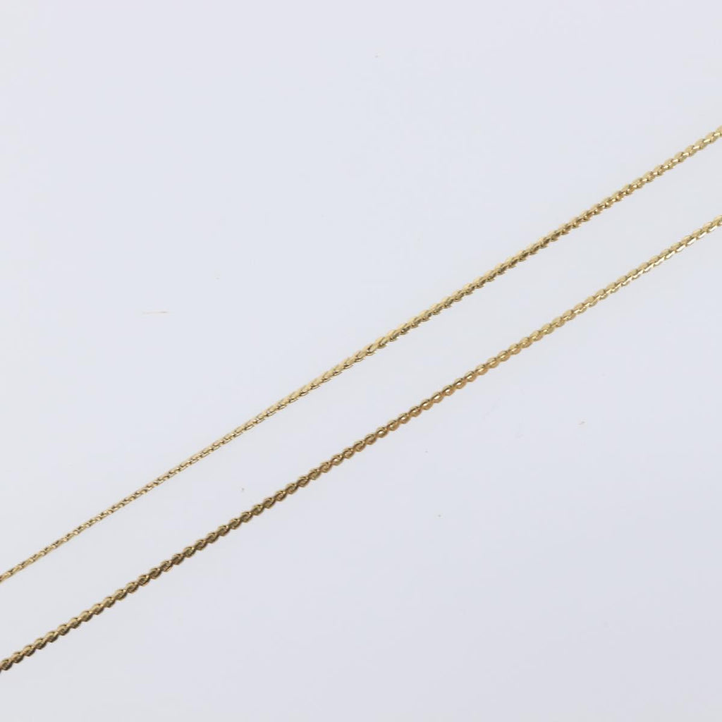 Christian Dior Necklace Metal Gold Tone Auth ka6711