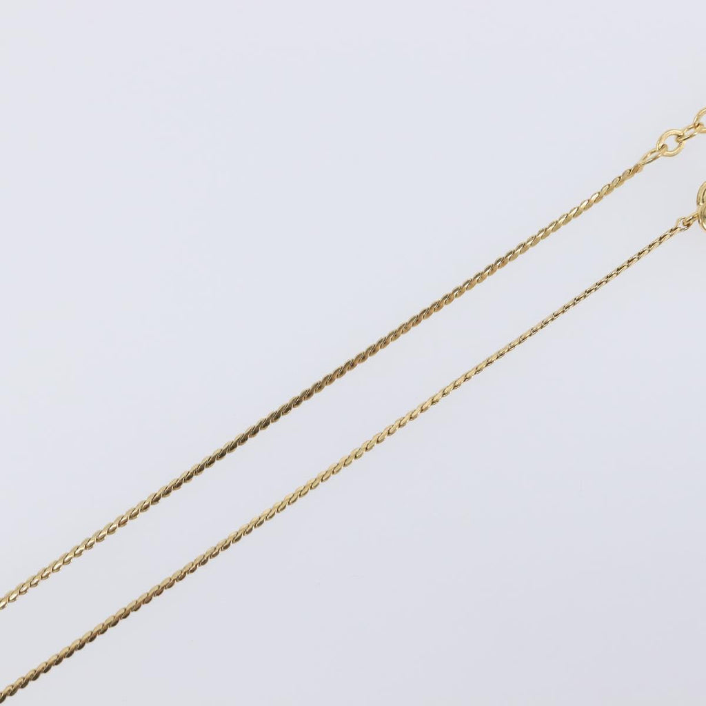 Christian Dior Necklace Metal Gold Tone Auth ka6711