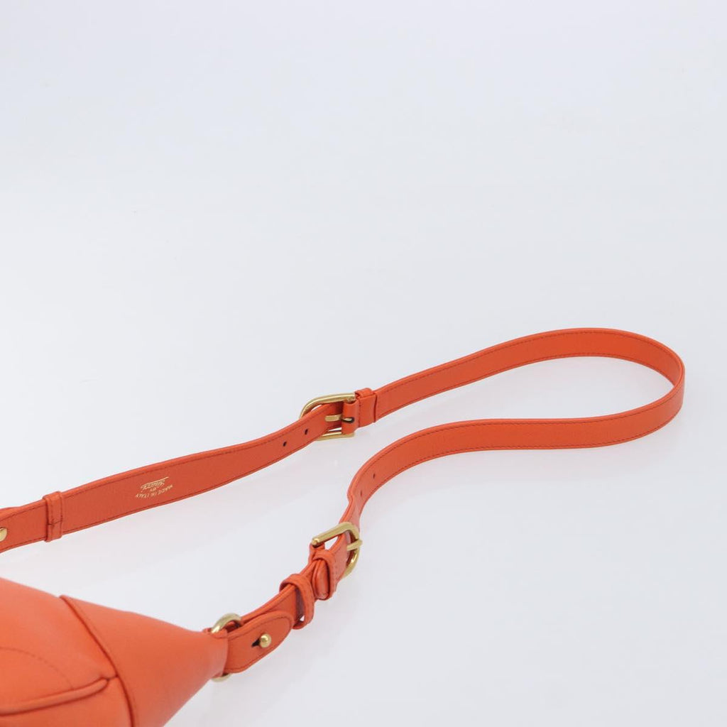 GUCCI GG Marmont Aphrodite Small Shoulder Bag Leather Orange 731817 Auth ka6775M