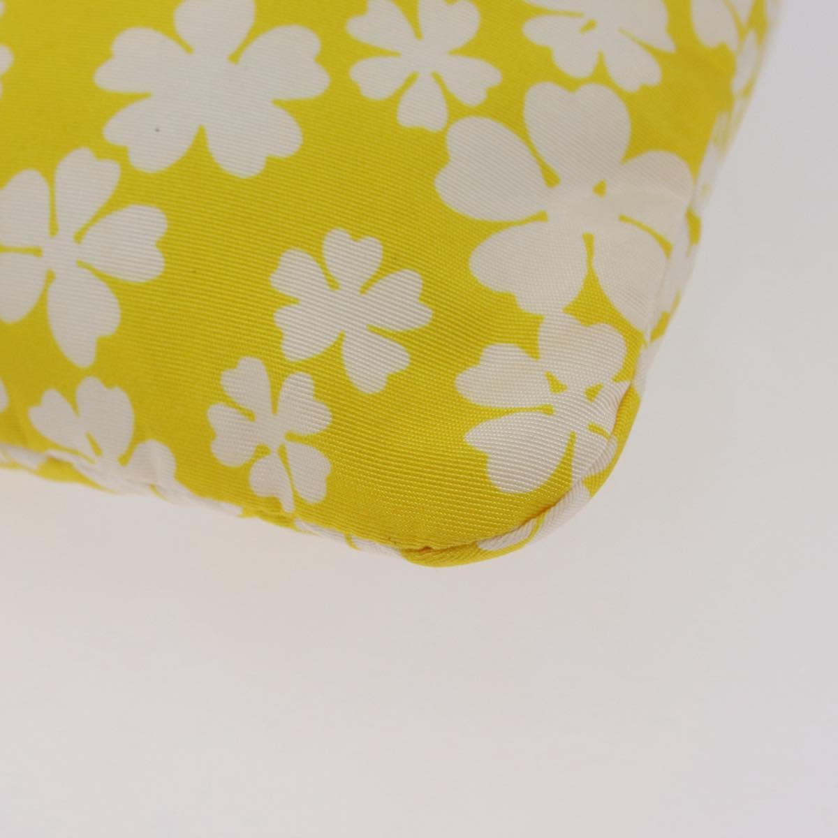 Miu Miu Purse Pouch Nylon Yellow Auth ka6874A