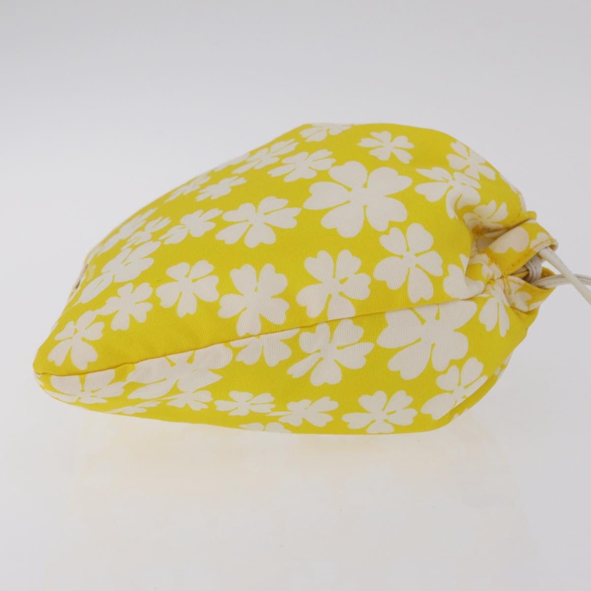 Miu Miu Purse Pouch Nylon Yellow Auth ka6874A