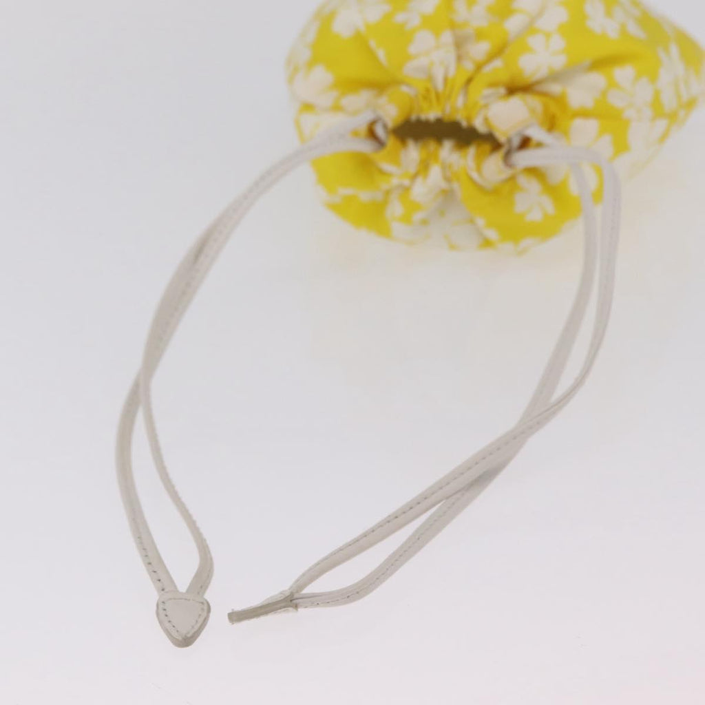 Miu Miu Purse Pouch Nylon Yellow Auth ka6874A