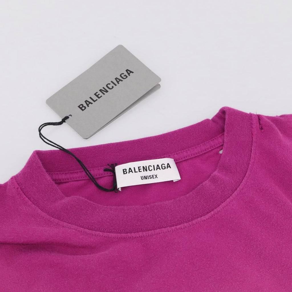 Balenciaga Rainbow Logo Large Fit Short-sleeved T-shirt Cotton S Auth ka6875A