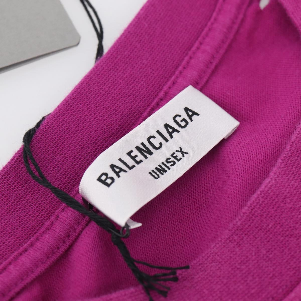 Balenciaga Rainbow Logo Large Fit Short-sleeved T-shirt Cotton S Auth ka6875A