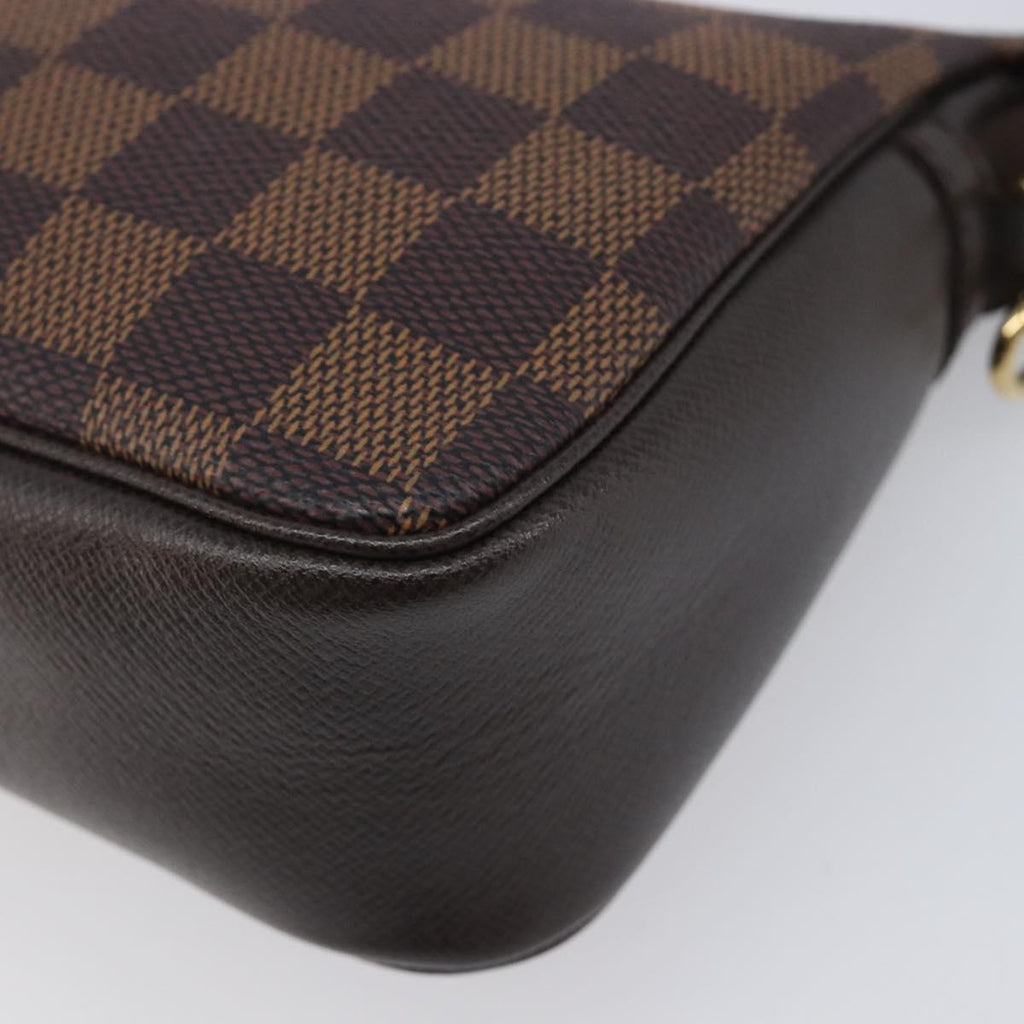 LOUIS VUITTON Damier Ebene Trousse Makeup Pouch N51982 LV Auth ka6980V