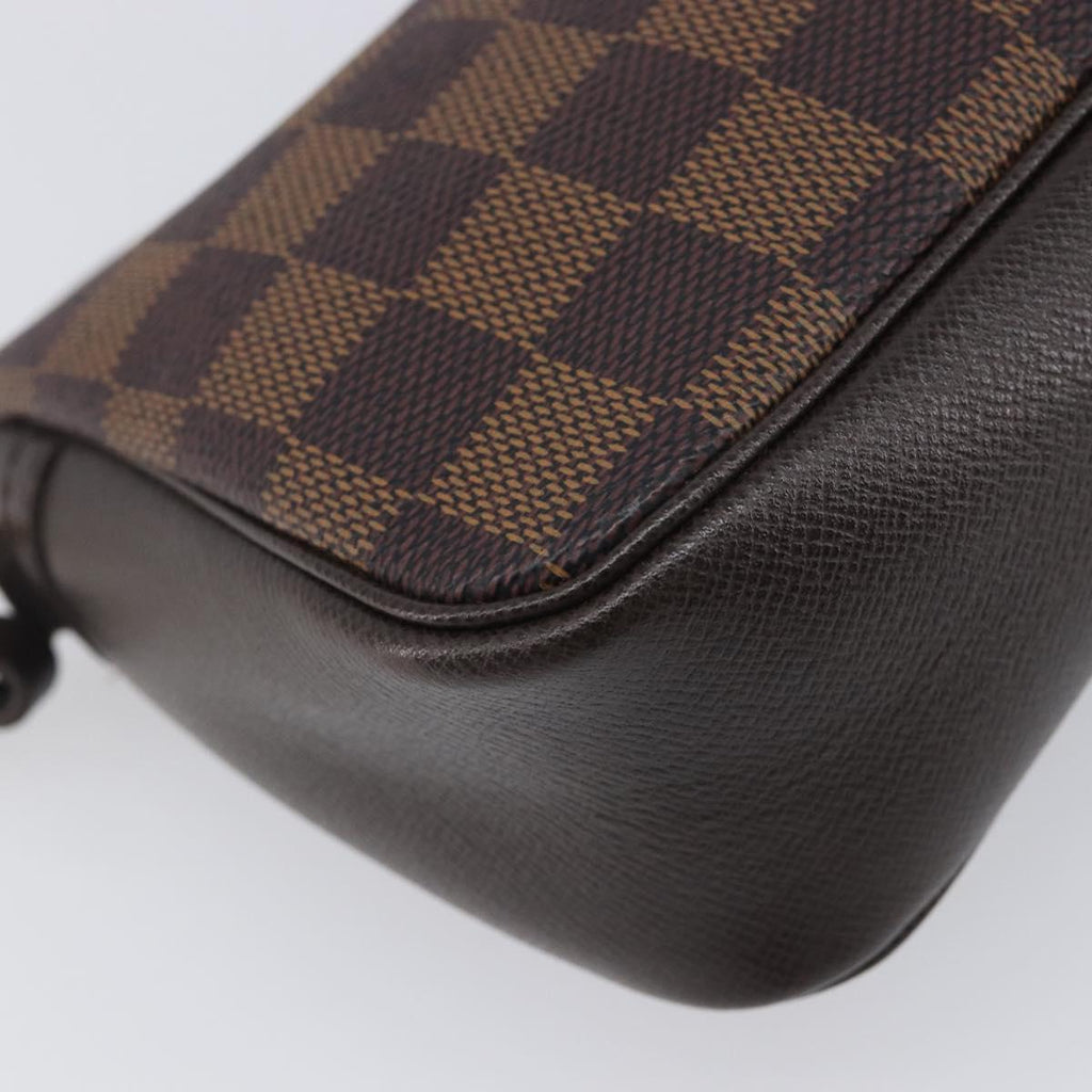 LOUIS VUITTON Damier Ebene Trousse Makeup Pouch N51982 LV Auth ka6980V
