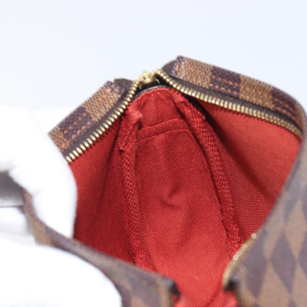 LOUIS VUITTON Damier Ebene Trousse Makeup Pouch N51982 LV Auth ka6980V