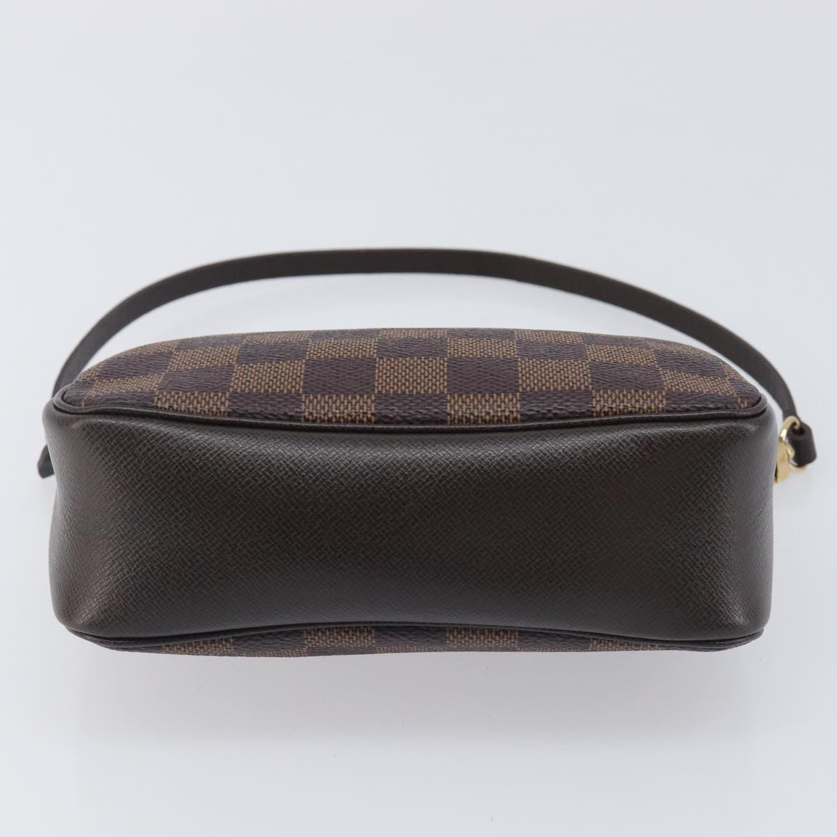 LOUIS VUITTON Damier Ebene Trousse Makeup Pouch N51982 LV Auth ka6980V