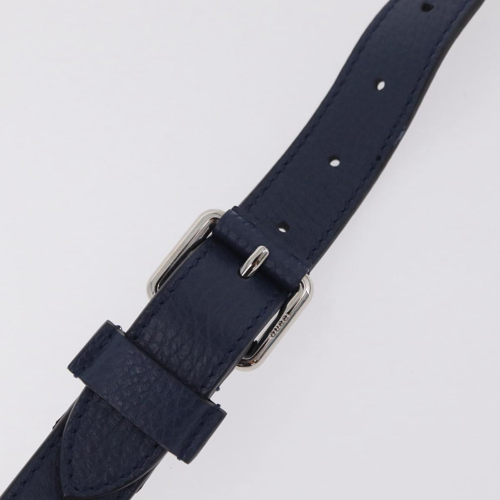 GUCCI GG Shoulder Bag Nylon Navy Silver 510342 Auth ki6877