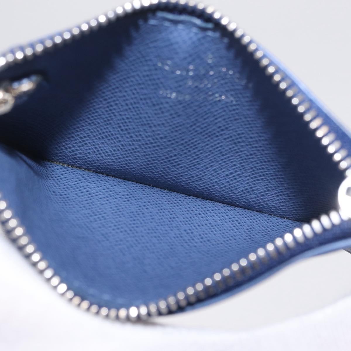 LOUIS VUITTON Epi Pochette Cles Coin Purse Blue Myrtille M6380G LV Auth ki6951V