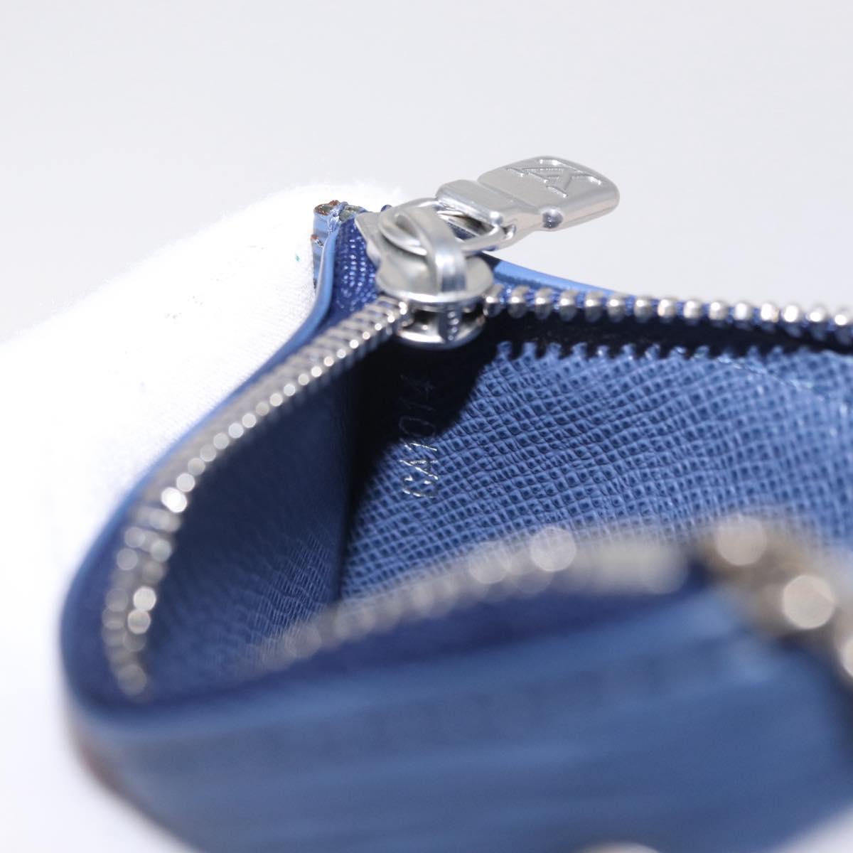 LOUIS VUITTON Epi Pochette Cles Coin Purse Blue Myrtille M6380G LV Auth ki6951V
