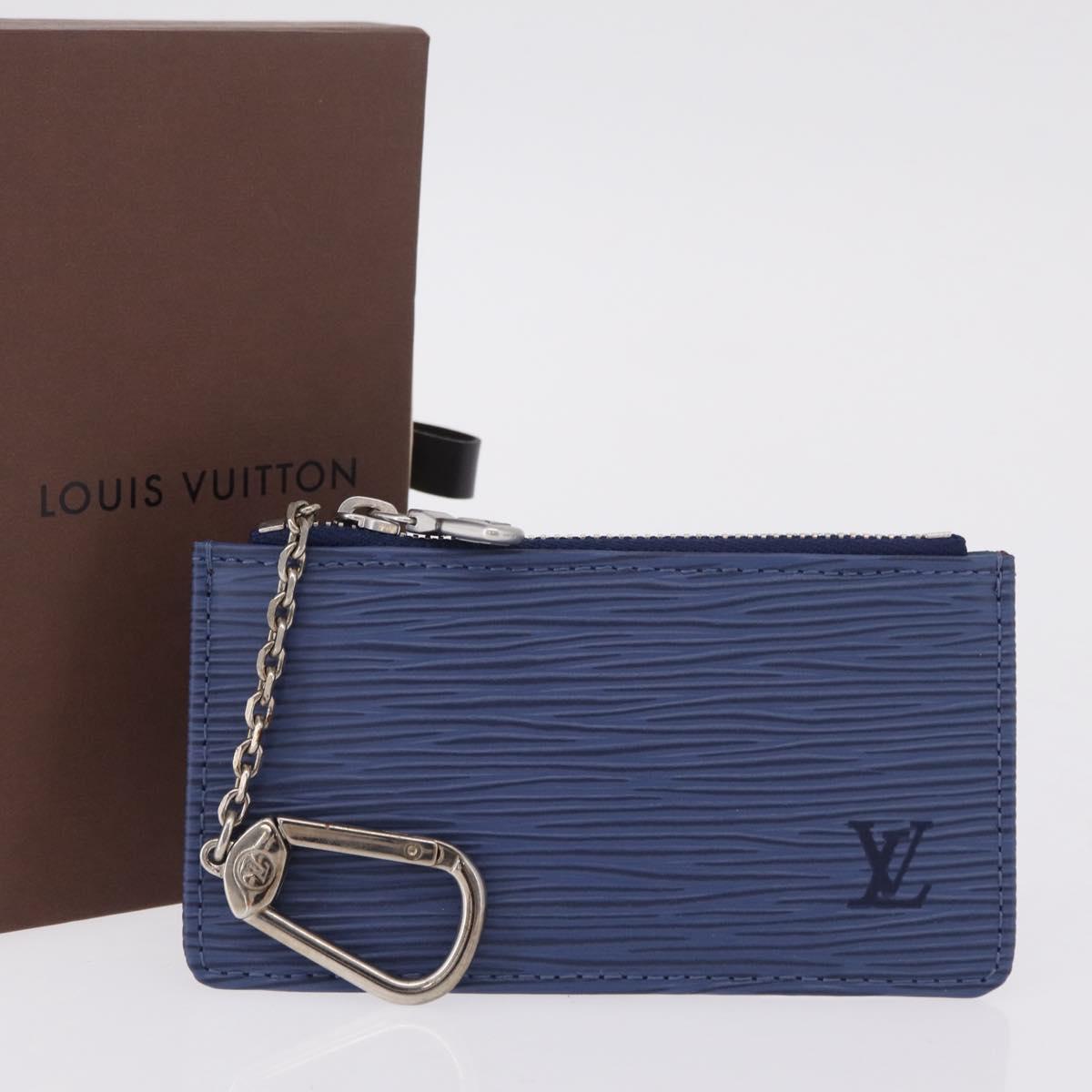 LOUIS VUITTON Epi Pochette Cles Coin Purse Blue Myrtille M6380G LV Auth ki6951V