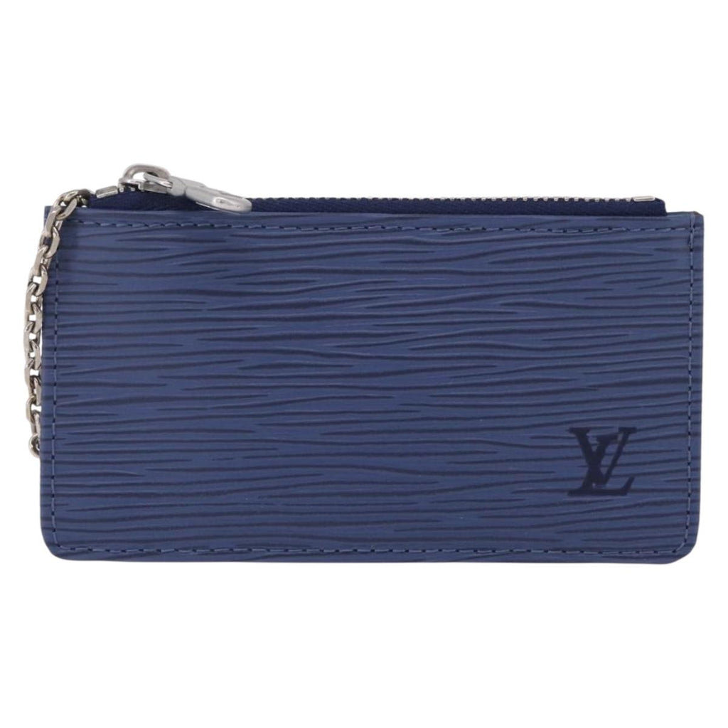 LOUIS VUITTON Epi Pochette Cles Coin Purse Blue Myrtille M6380G LV Auth ki6951V