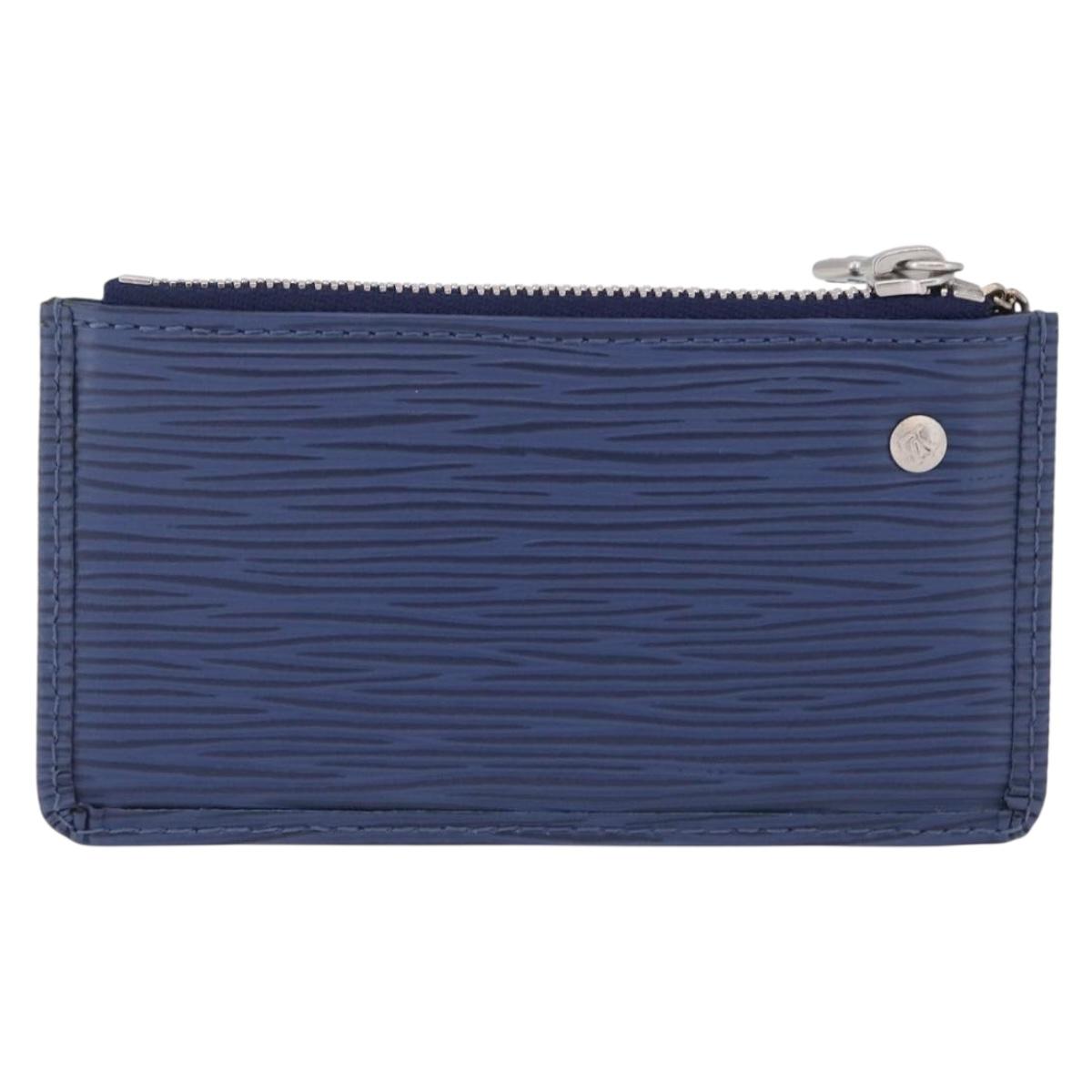 LOUIS VUITTON Epi Pochette Cles Coin Purse Blue Myrtille M6380G LV Auth ki6951V