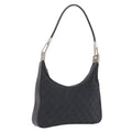 GUCCI GG Canvas Shoulder Bag Black Silver 001 3812 2123 Auth mr3137