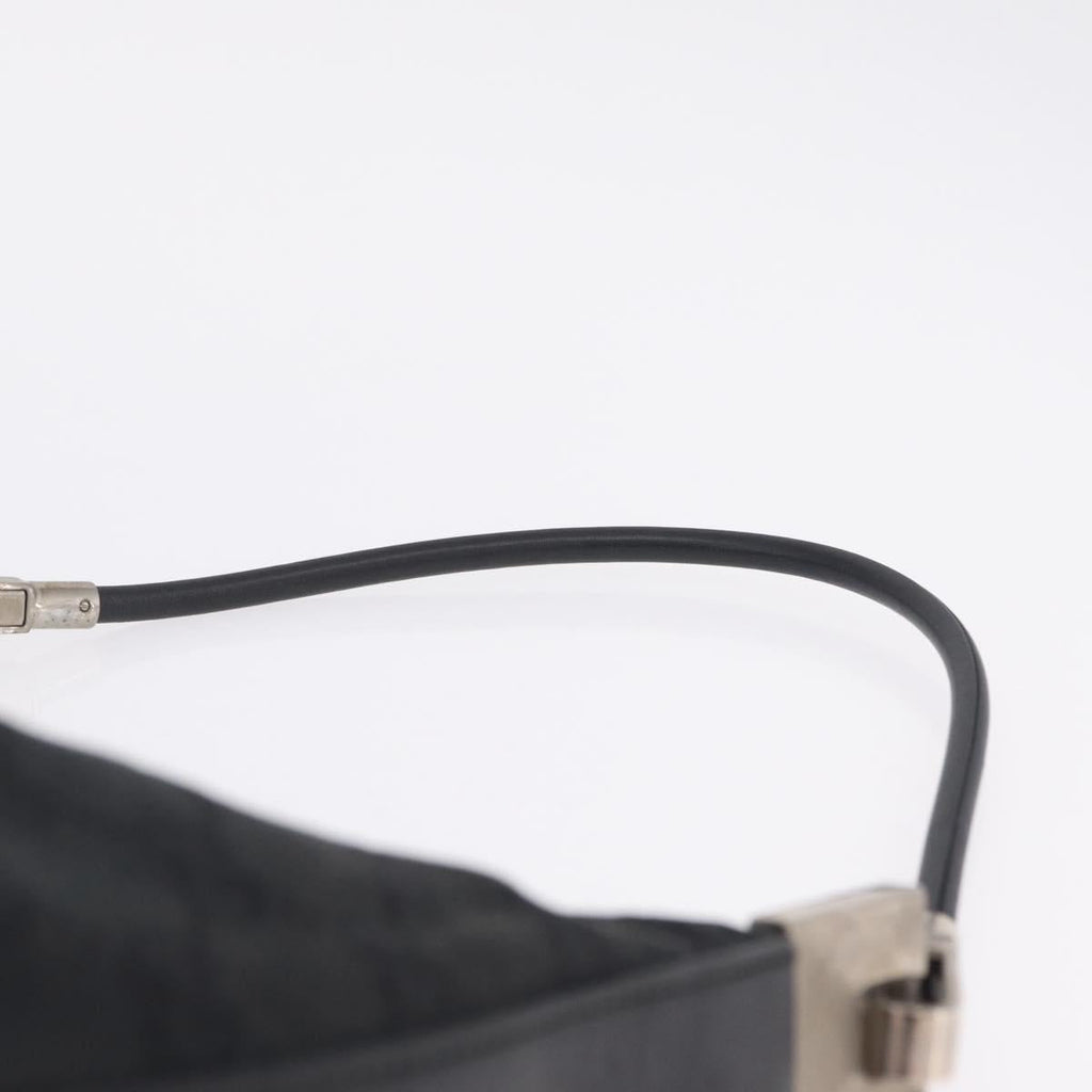 GUCCI GG Canvas Shoulder Bag Black Silver 001 3812 2123 Auth mr3137