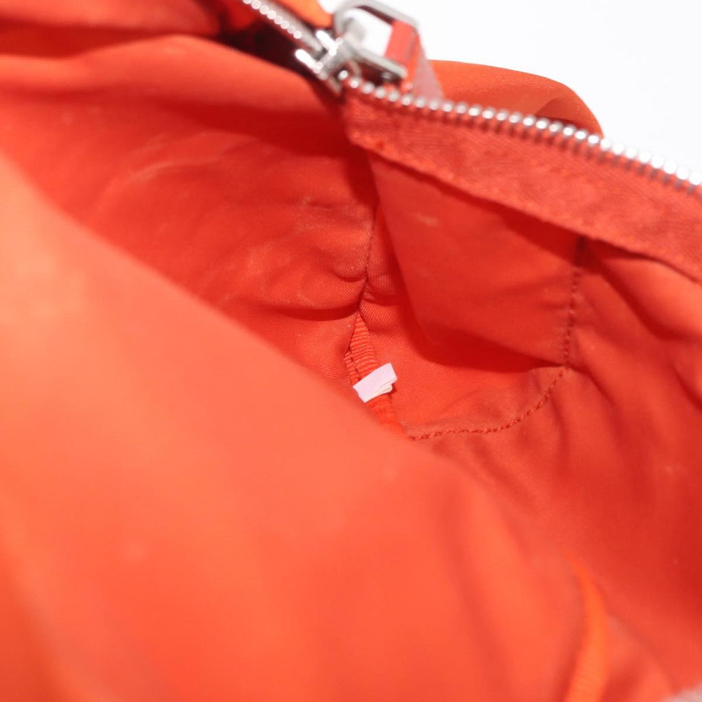 PRADA Waist bag Nylon Orange Silver Auth mr3174A