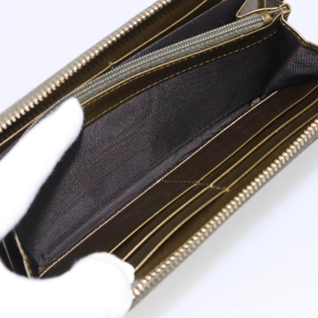 GUCCI Long Wallet Patent leather Red Gold 308005 Auth mr3182A