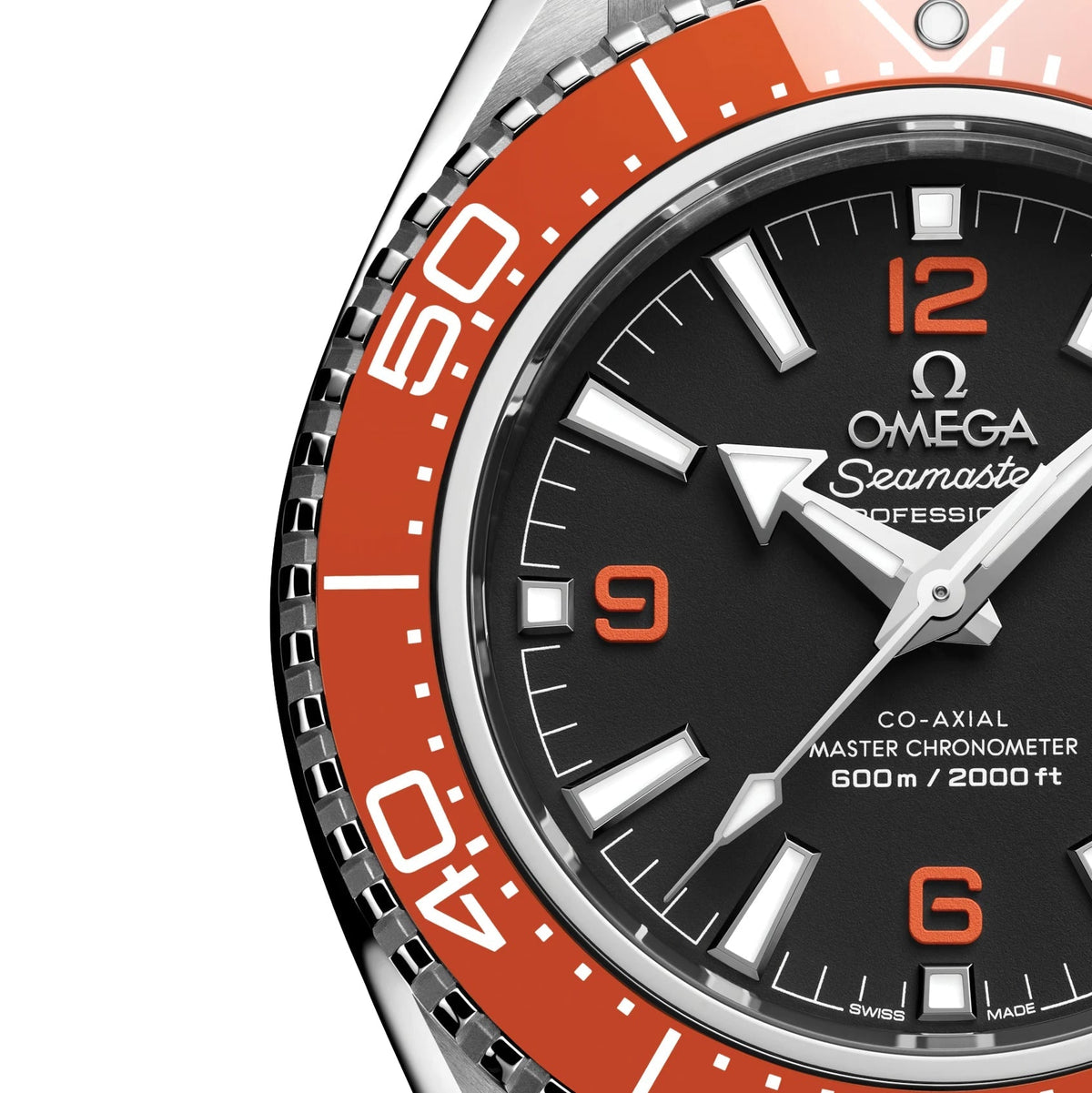 Seamaster Planet Ocean 600M 42mm - Black and Orange on Orange Rubber Strap