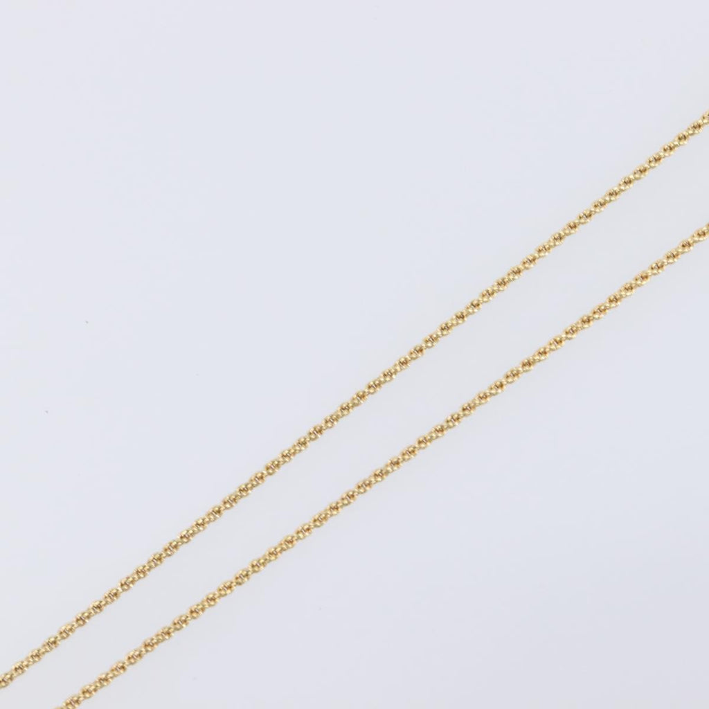 Christian Dior Rhinestone Necklace Metal Gold Tone Black Auth SK139V