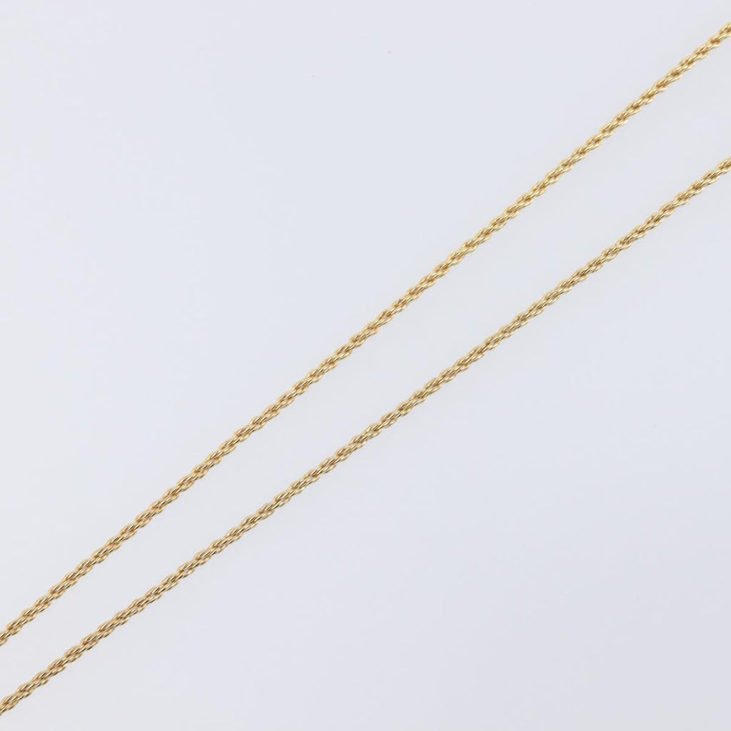 Christian Dior Rhinestone Necklace Metal Gold Tone Black Auth SK139V