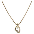 Christian Dior Teardrop Necklace Metal Gold Tone Auth SK149V