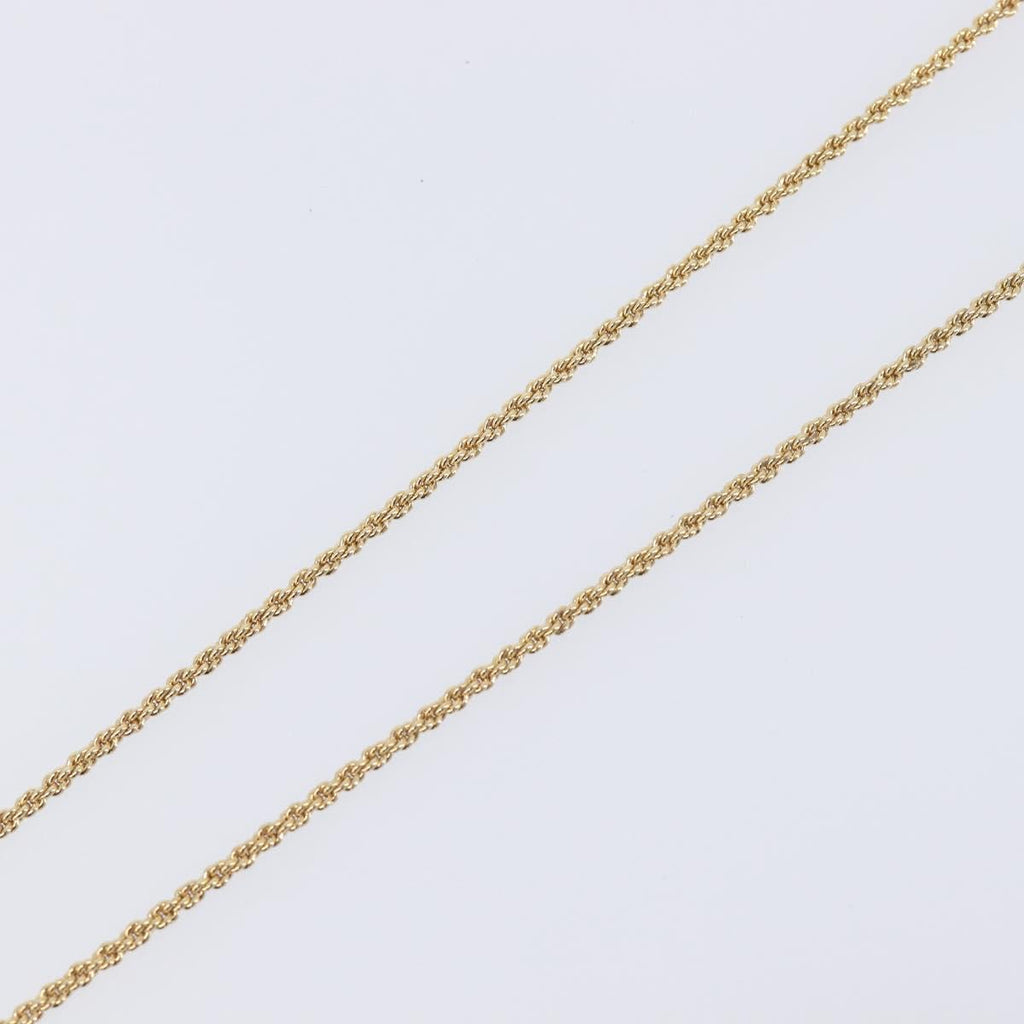 Christian Dior Teardrop Necklace Metal Gold Tone Auth SK149V