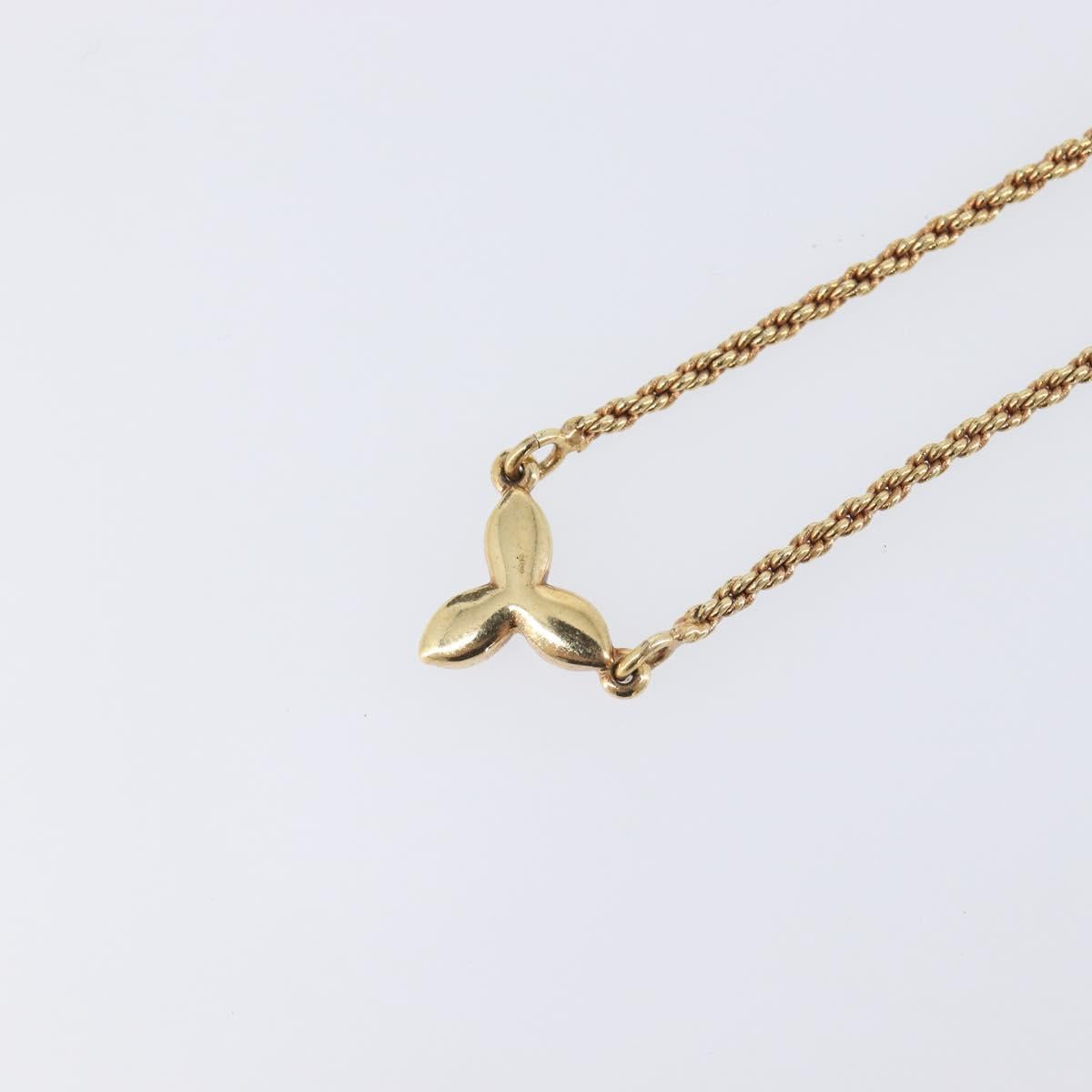 Christian Dior Necklace Metal Gold Tone Auth SK153