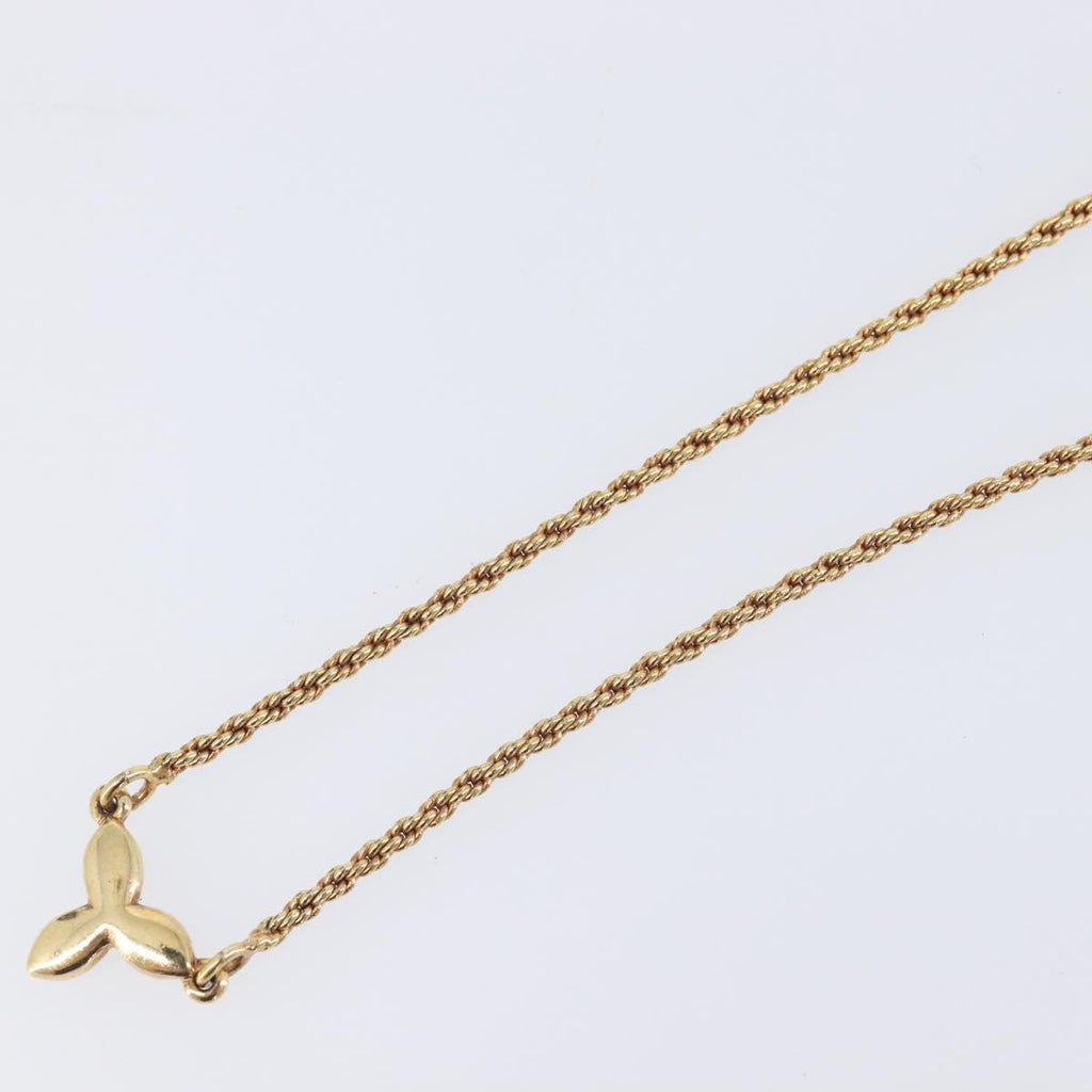 Christian Dior Necklace Metal Gold Tone Auth SK153