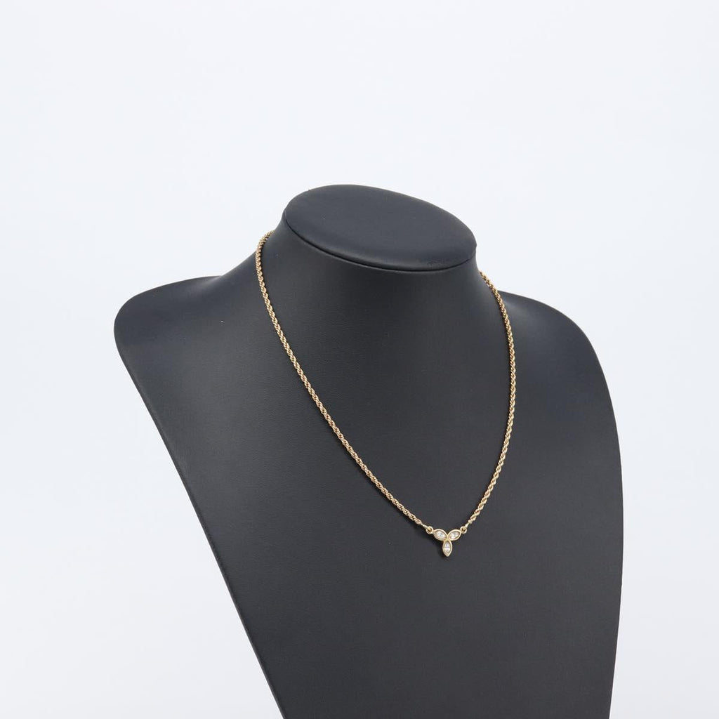 Christian Dior Necklace Metal Gold Tone Auth SK153