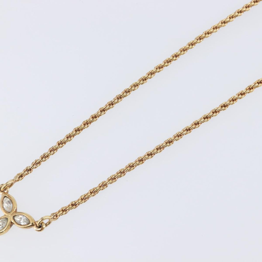 Christian Dior Necklace Metal Gold Tone Auth SK153
