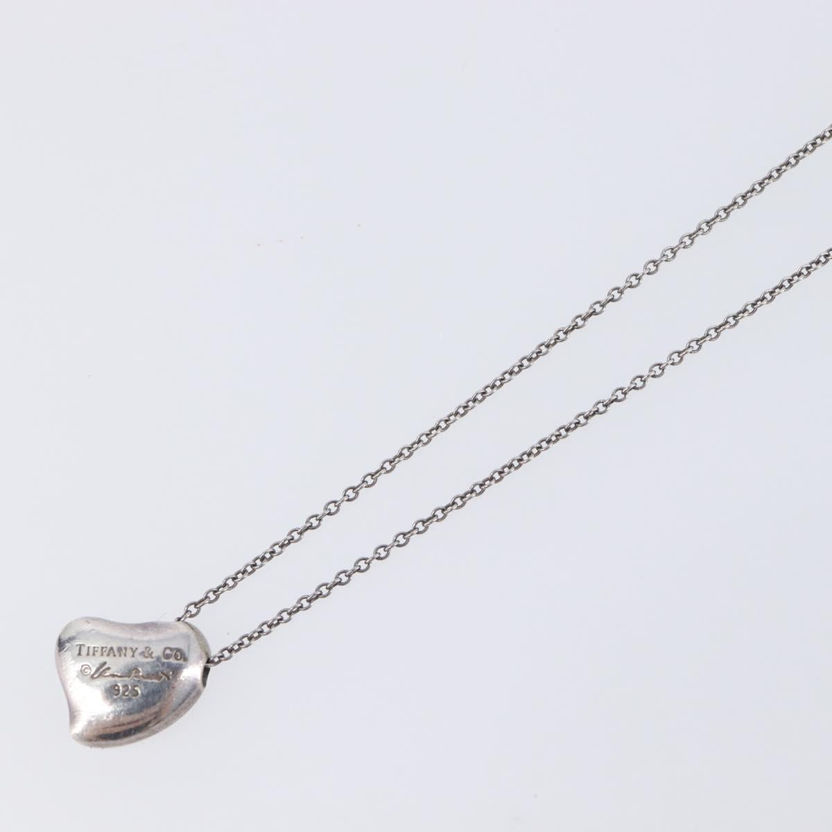 Tiffany & Co. Full Heart Necklace Ag925 Silver Auth SK154