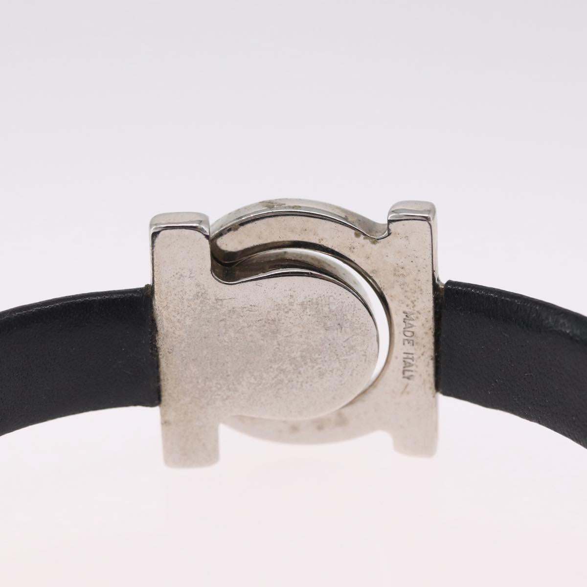 Salvatore Ferragamo Bangle Bracelet Metal 3 Set Gold Tone Silver Auth SK173