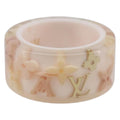 LOUIS VUITTON Berg Farandole Ring Plastic Clear Pink M65816 LV Auth SK179