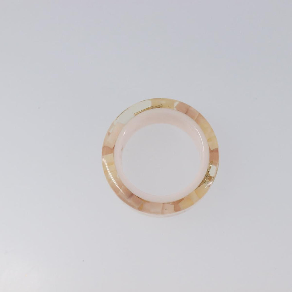 LOUIS VUITTON Berg Farandole Ring Plastic Clear Pink M65816 LV Auth SK179