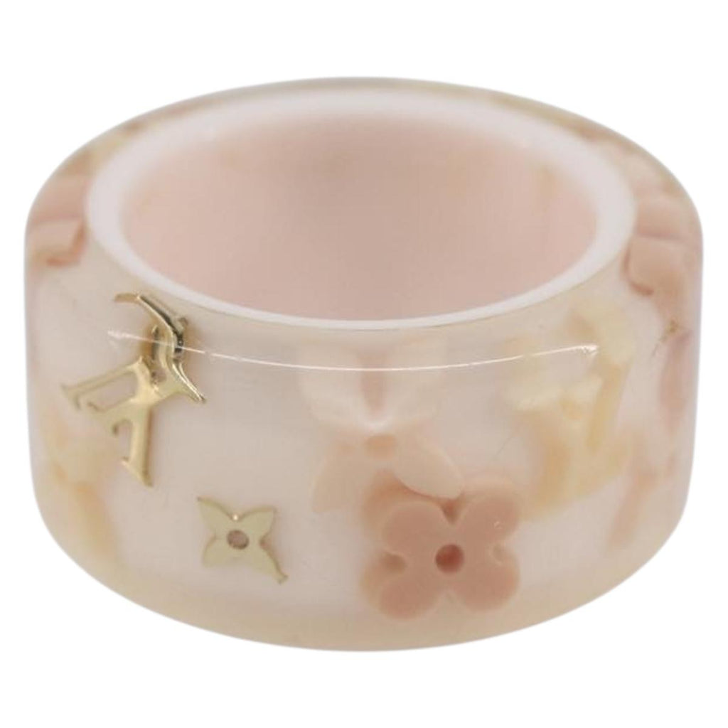 LOUIS VUITTON Berg Farandole Ring Plastic Clear Pink M65816 LV Auth SK179