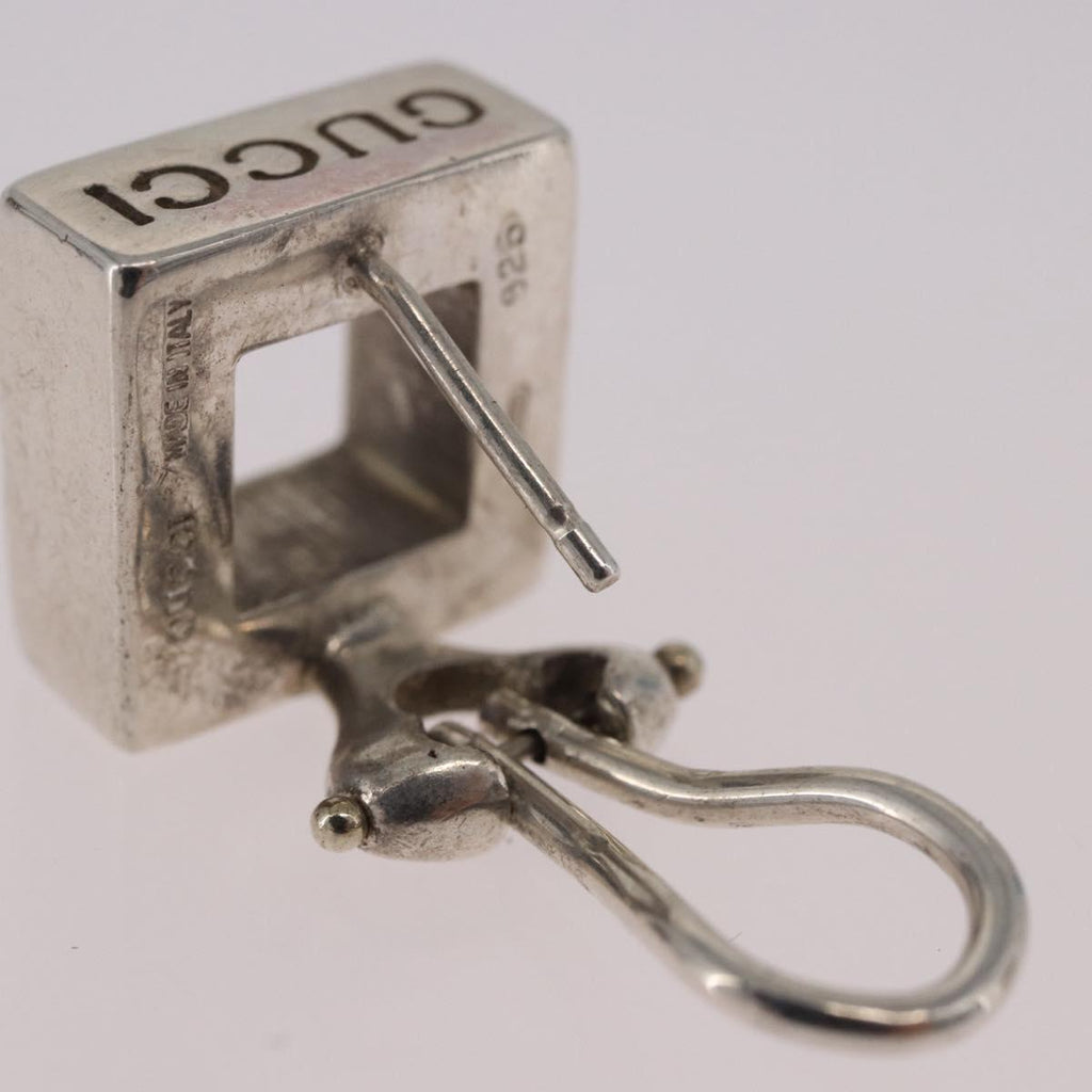 GUCCI Pierce Earring Ag925 Silver Auth SW2338V