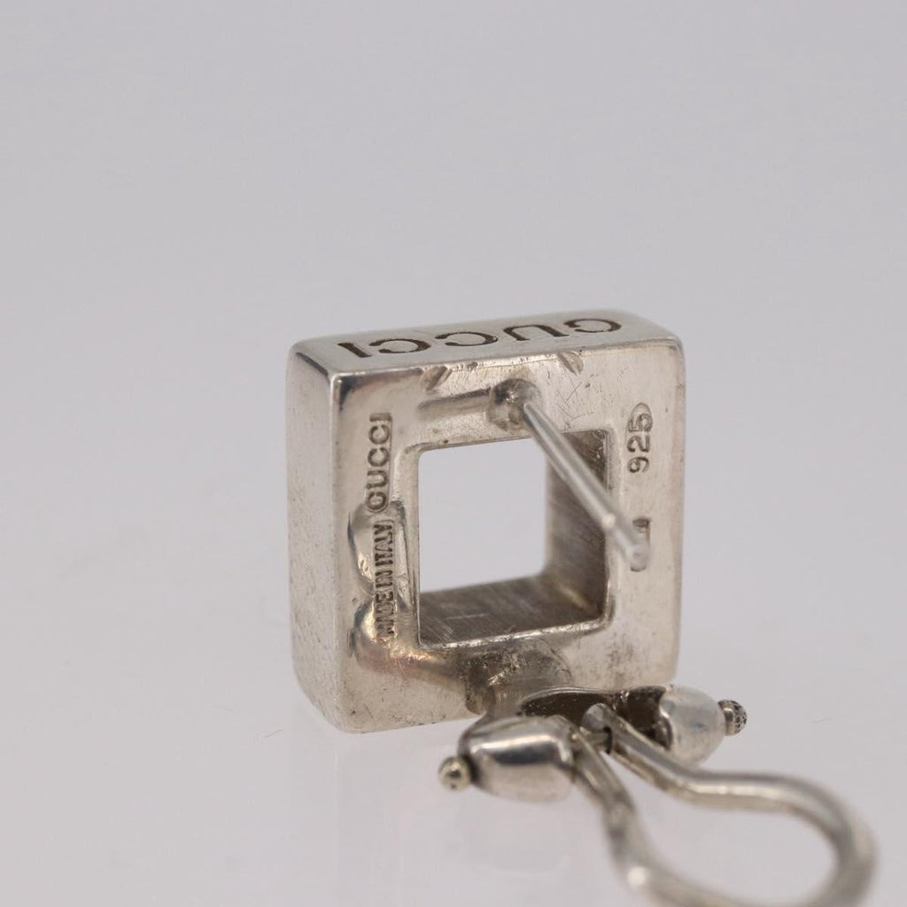 GUCCI Pierce Earring Ag925 Silver Auth SW2338V