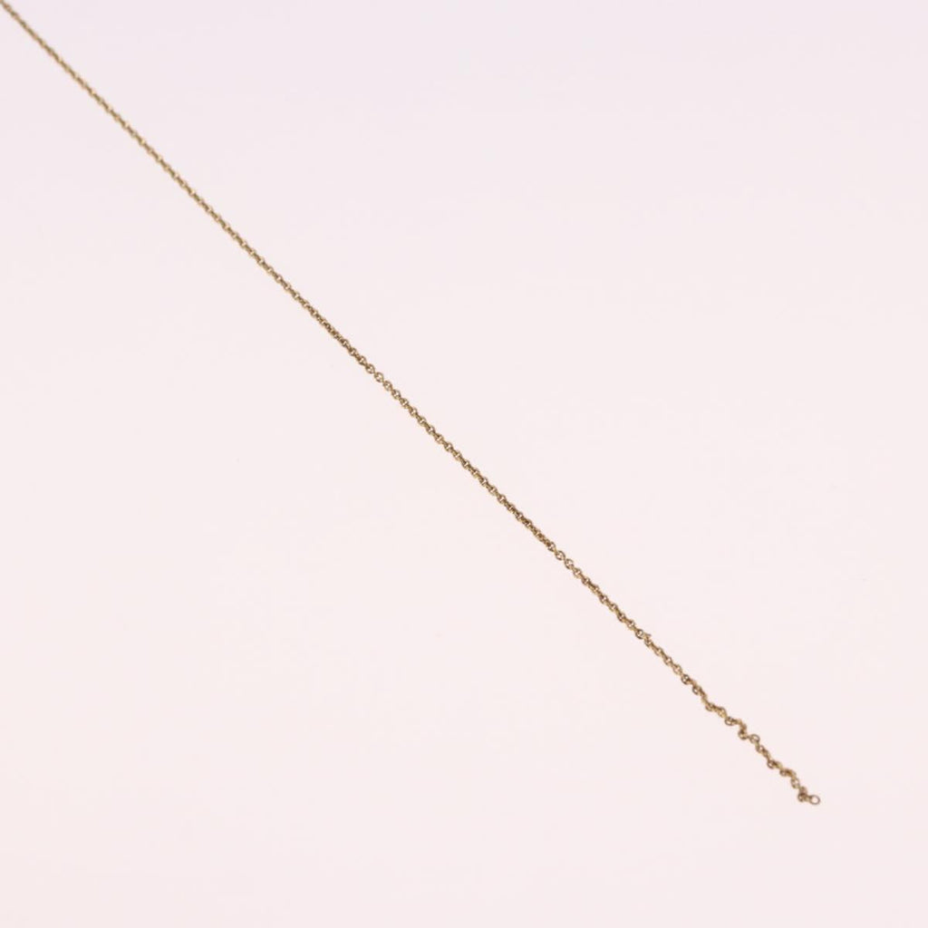 Christian Dior CD Logo Necklace metal Gold Tone Auth SW2388